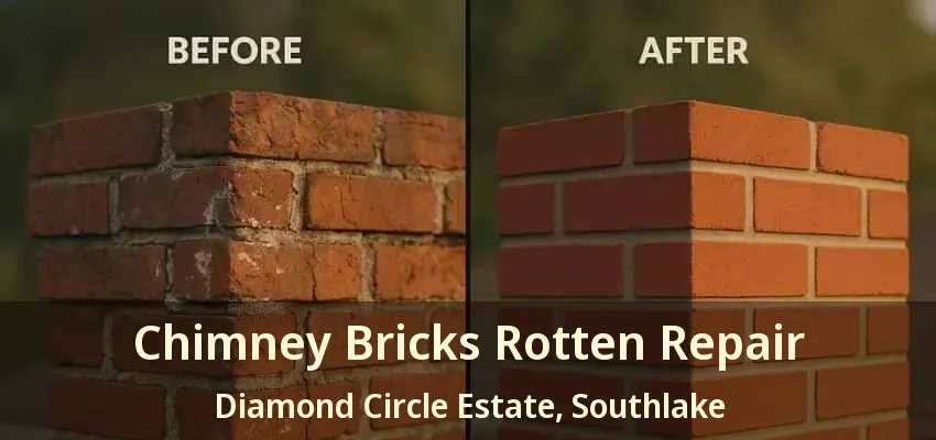 Chimney Bricks Rotten Repair Diamond Circle Estate, Southlake - TX