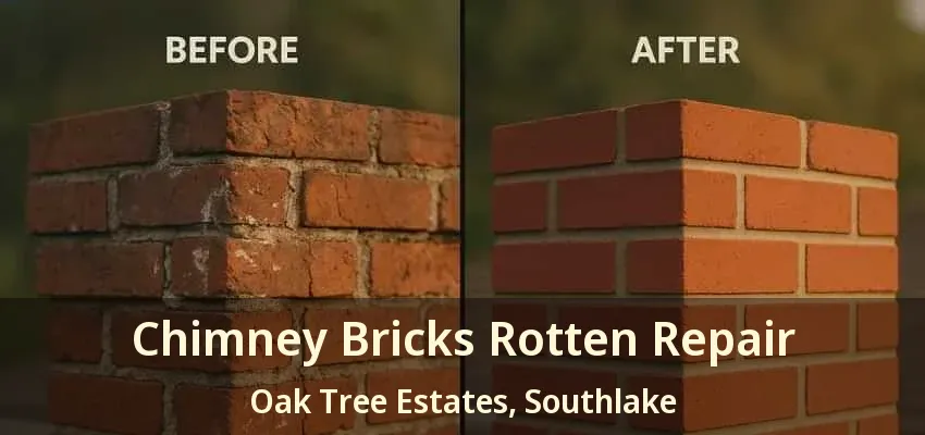 Chimney Bricks Rotten Repair Oak Tree Estates, Southlake - TX