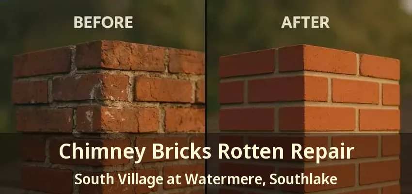 Chimney Bricks Rotten Repair South Village at Watermere, Southlake - TX
