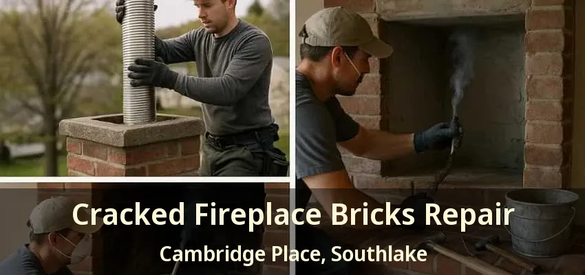 Cracked Fireplace Bricks Repair Cambridge Place, Southlake - TX