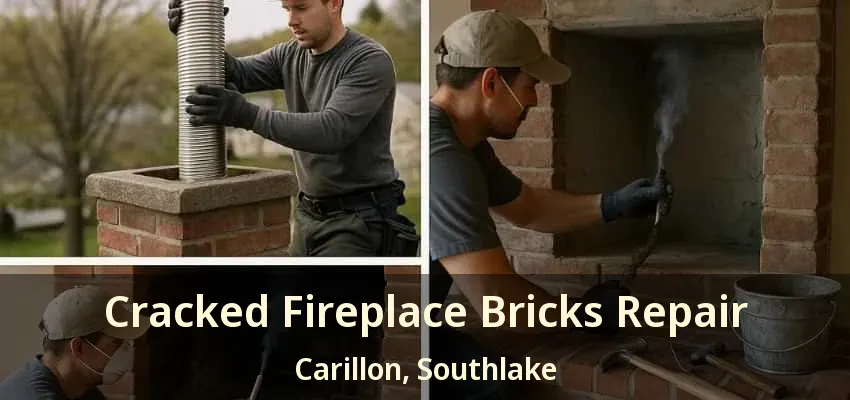 Cracked Fireplace Bricks Repair Carillon, Southlake - TX