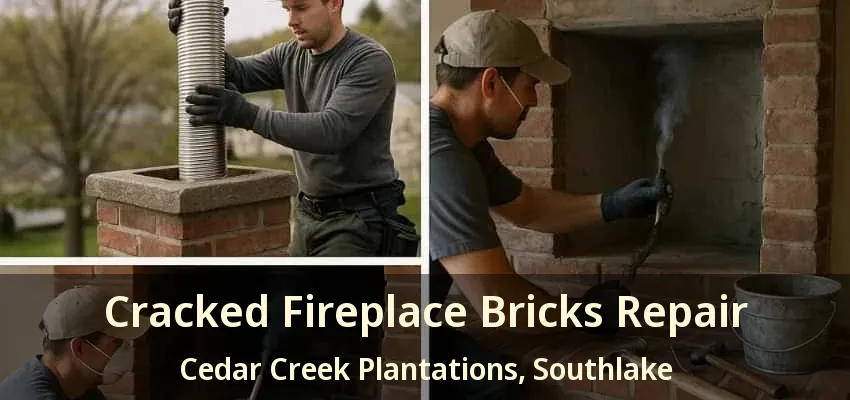 Cracked Fireplace Bricks Repair Cedar Creek Plantations, Southlake - TX