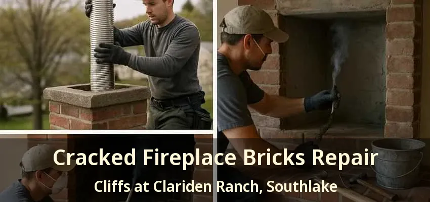Cracked Fireplace Bricks Repair Cliffs at Clariden Ranch, Southlake - TX