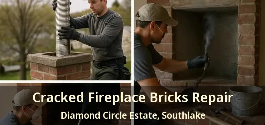 Cracked Fireplace Bricks Repair Diamond Circle Estate, Southlake - TX