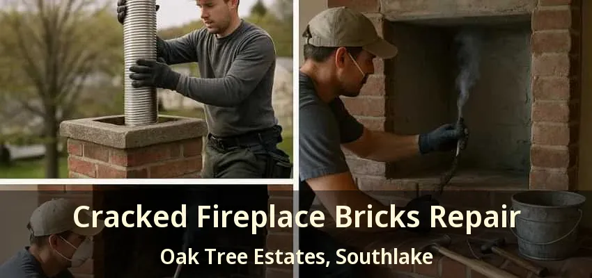 Cracked Fireplace Bricks Repair Oak Tree Estates, Southlake - TX