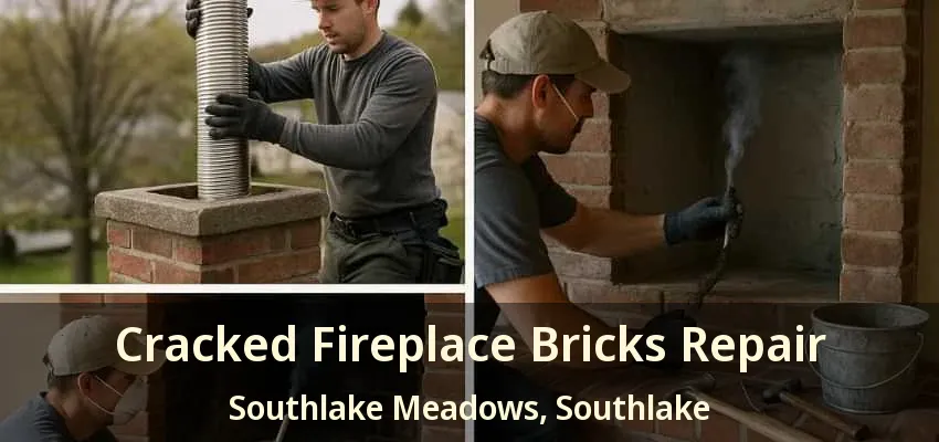 Cracked Fireplace Bricks Repair Southlake Meadows, Southlake - TX