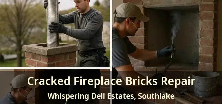 Cracked Fireplace Bricks Repair Whispering Dell Estates, Southlake - TX