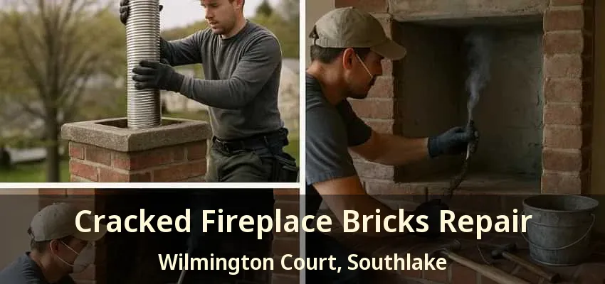 Cracked Fireplace Bricks Repair Wilmington Court, Southlake - TX