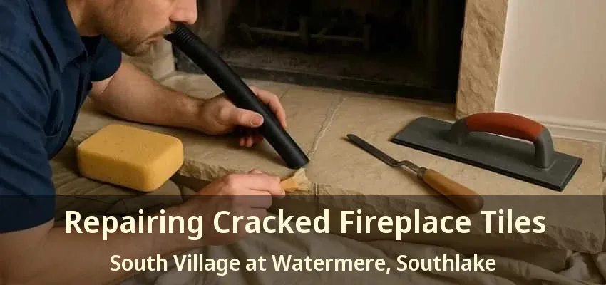 Repairing Cracked Fireplace Tiles South Village at Watermere, Southlake - TX