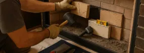 Cracked Fireplace Bricks Repair Oak Tree Estates, Southlake